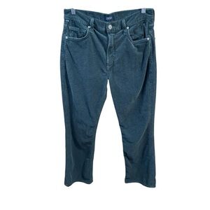 Citizens Of Humanity Isola Womens Corduroy Flare Pants Green Size 28 Boho Preppy